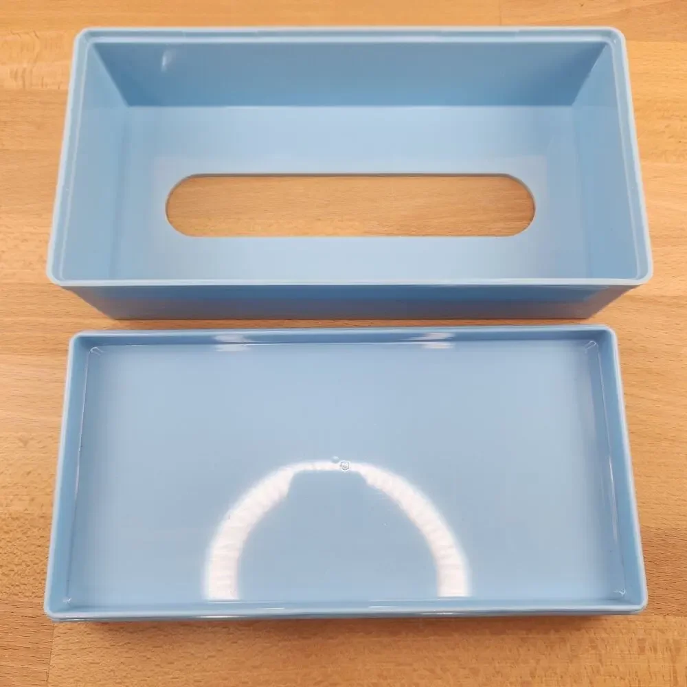 Vintage Rubbermaid Baby Blue Plastic Tissue Box Cover